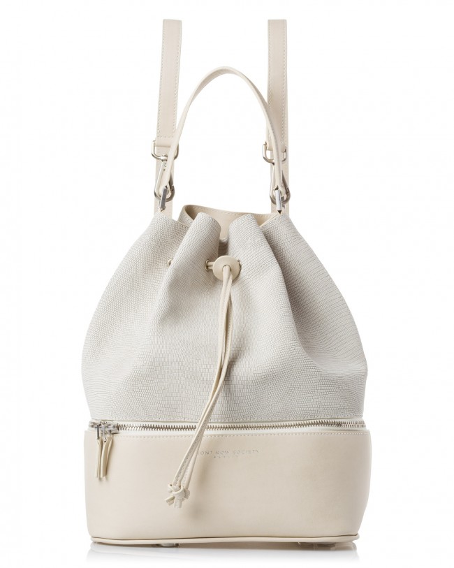 Front Row Society Bucket Bag Totem in Beige