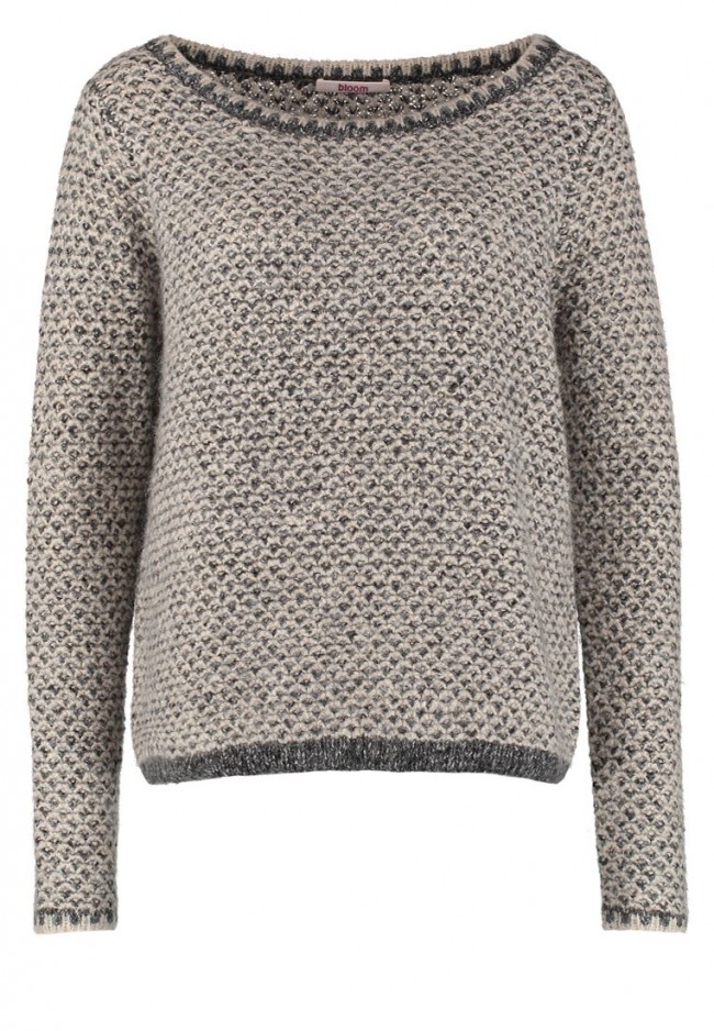 Bloom Strickpullover anthra light grey