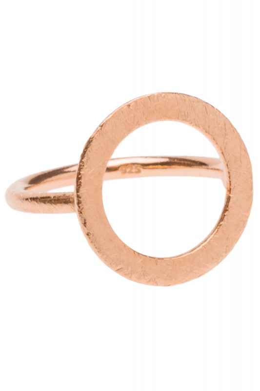 Pernille Corydon Ring Open Coin Rotgold