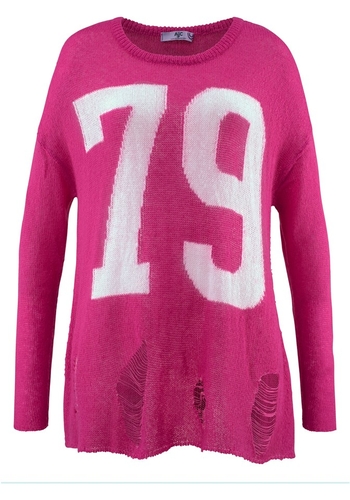 AJC AJC Pullover »College Zahl« pink